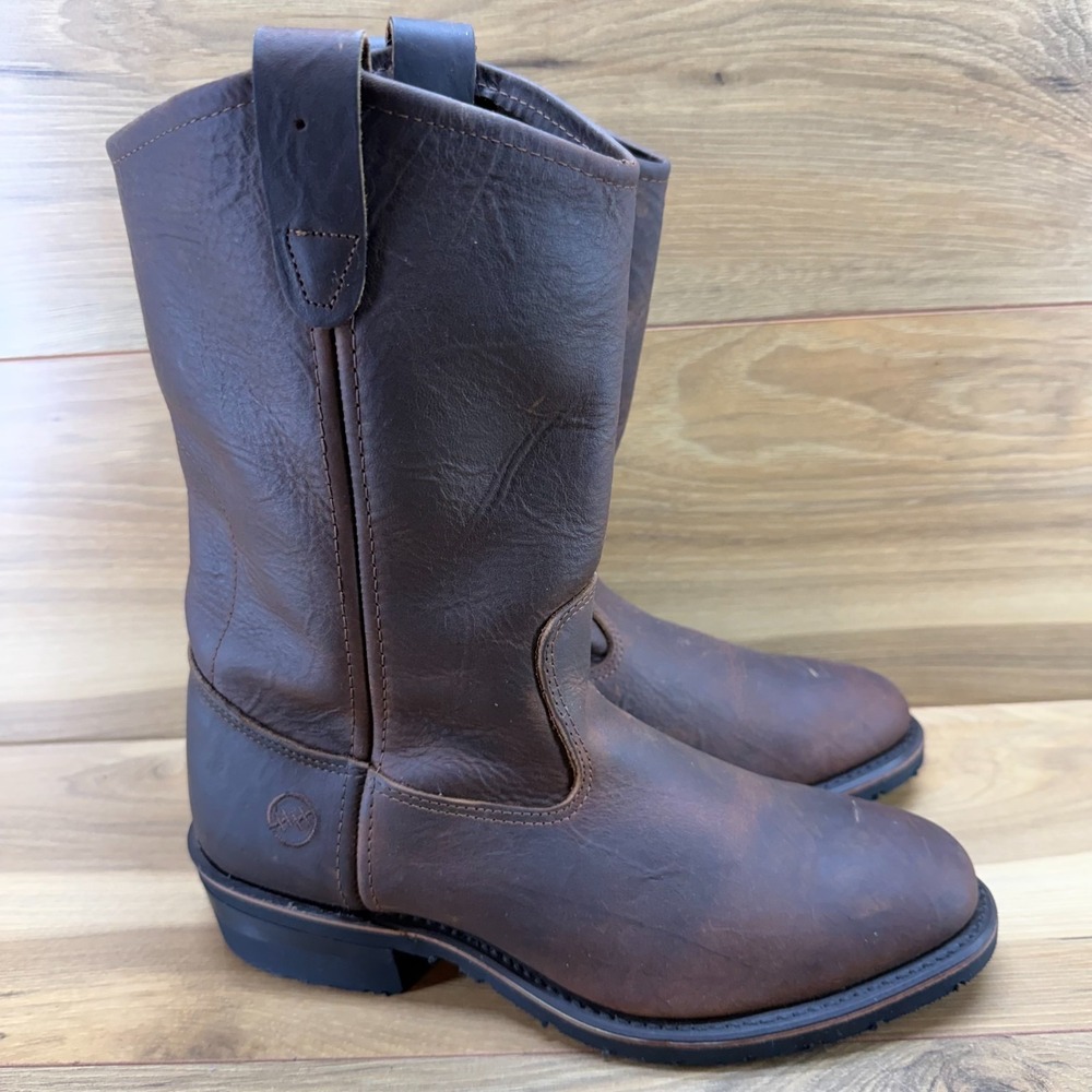 Double H Aero Glide Western Boots Mens 8 EE Brown Leather Oil Proof Work Ranch